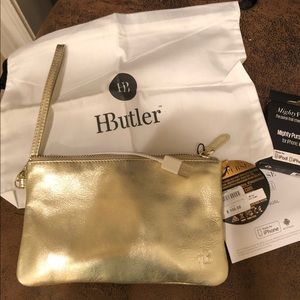 HButler MightyPurse Wristlet/Clutch in Gold